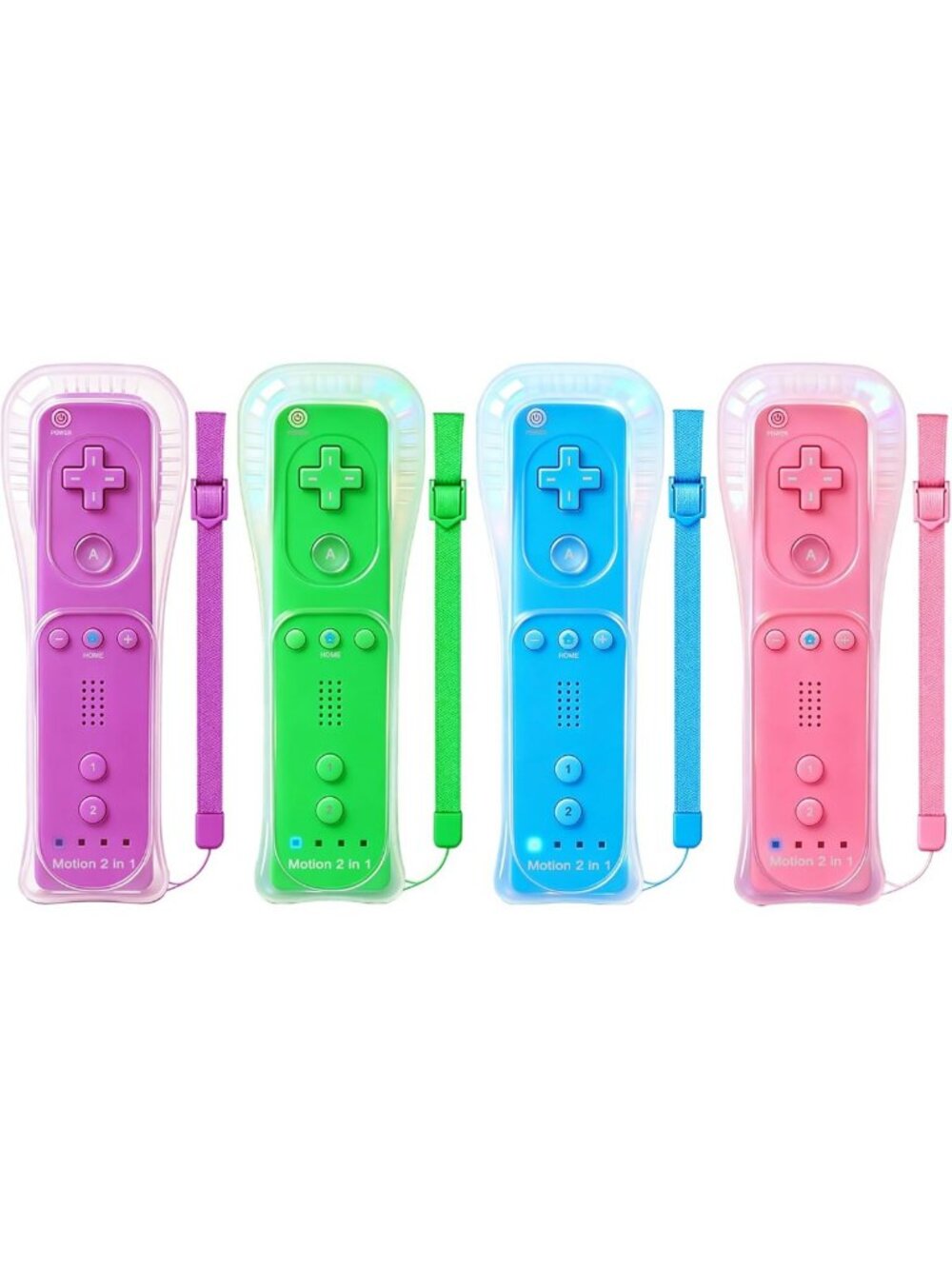 ZeroStory 4 Packs Motion Plus Classic Remote Controller Compatible for Wii Wii U